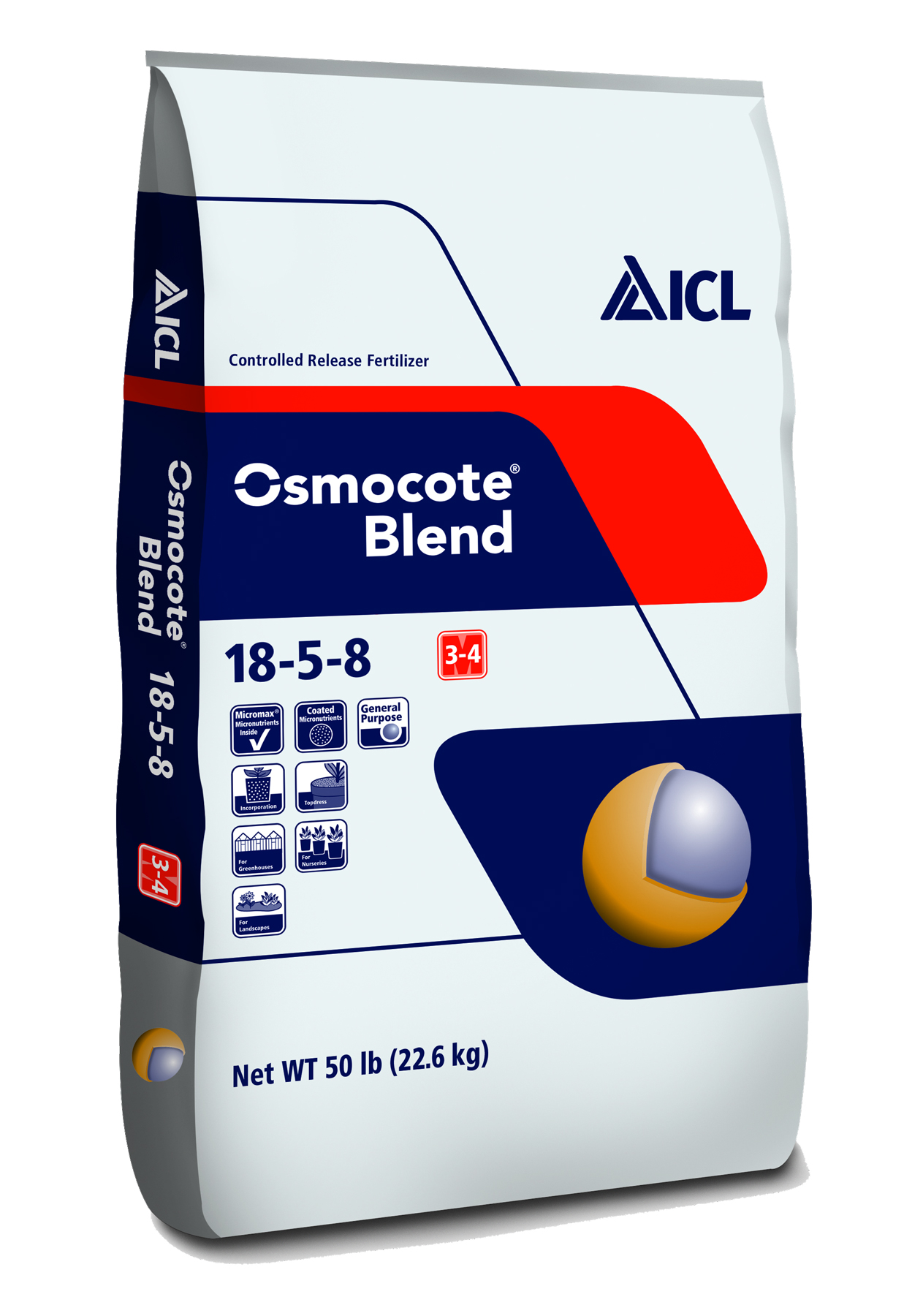 Osmocote® 18-5-8 3-4M with Iron 50 lb Bag - Fertilizer